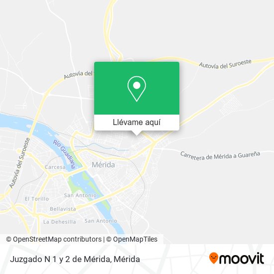 Mapa Juzgado N 1 y 2 de Mérida
