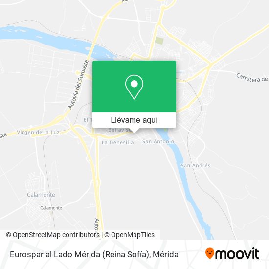 Mapa Eurospar al Lado Mérida (Reina Sofía)
