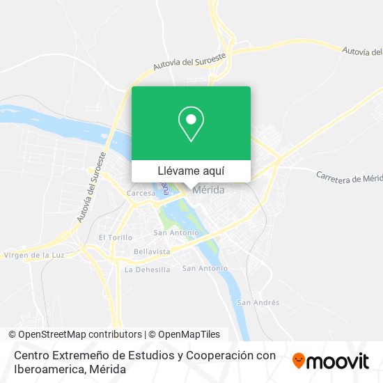 Mapa Centro Extremeño de Estudios y Cooperación con Iberoamerica