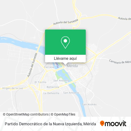 Mapa Partido Democrático de la Nueva Izquierda