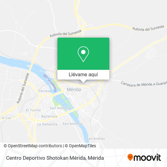 Mapa Centro Deportivo Shotokan Mérida