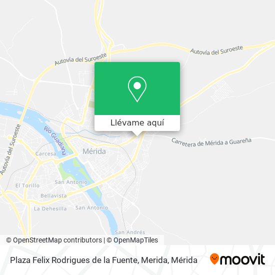 Mapa Plaza Felix Rodrigues de la Fuente, Merida