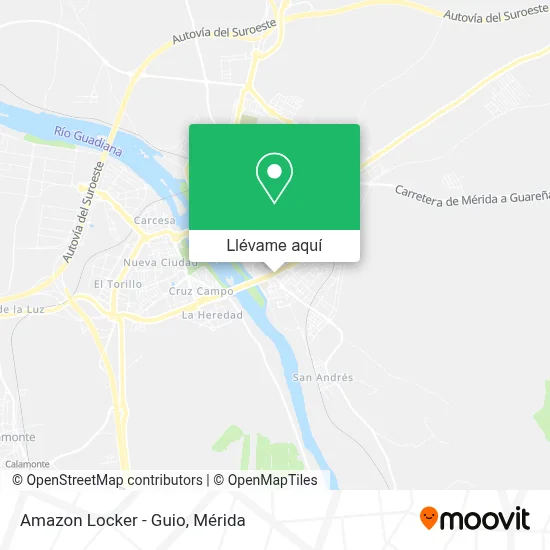 Mapa Amazon Locker - Guio