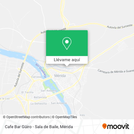 Mapa Cafe Bar Güiro - Sala de Baile