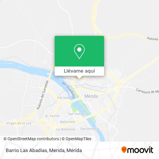 Mapa Barrio Las Abadias, Merida