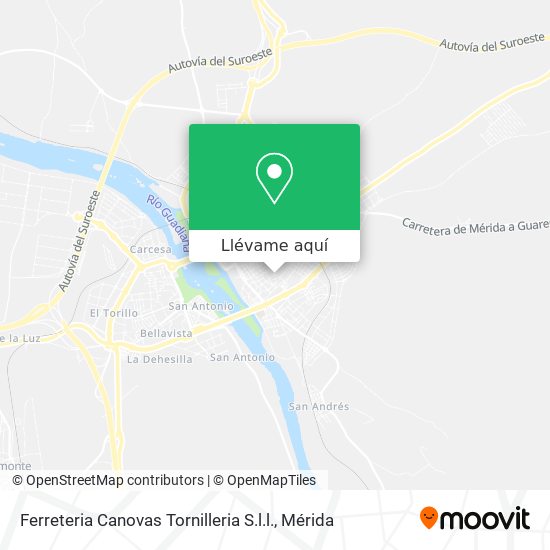 Mapa Ferreteria Canovas Tornilleria S.l.l.