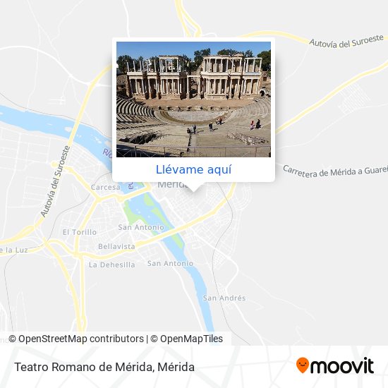 Mapa Teatro Romano de Mérida