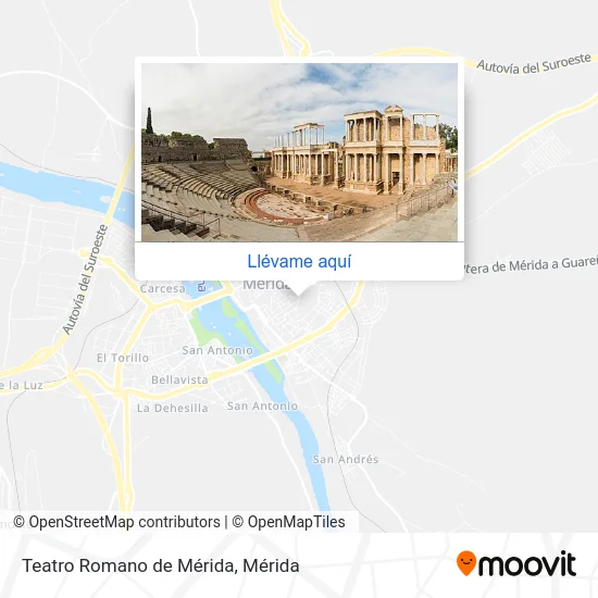 Mapa Teatro Romano de Mérida