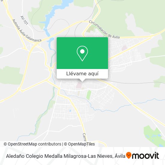 Mapa Aledaño Colegio Medalla Milagrosa-Las Nieves