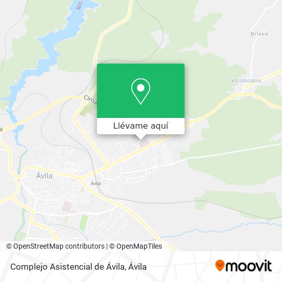 Mapa Complejo Asistencial de Ávila