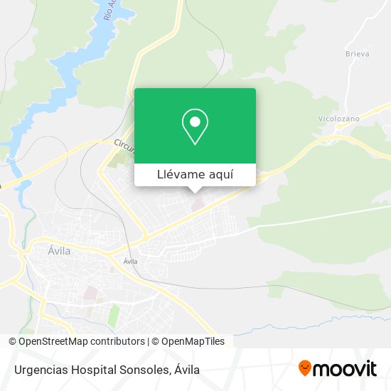 Mapa Urgencias Hospital Sonsoles