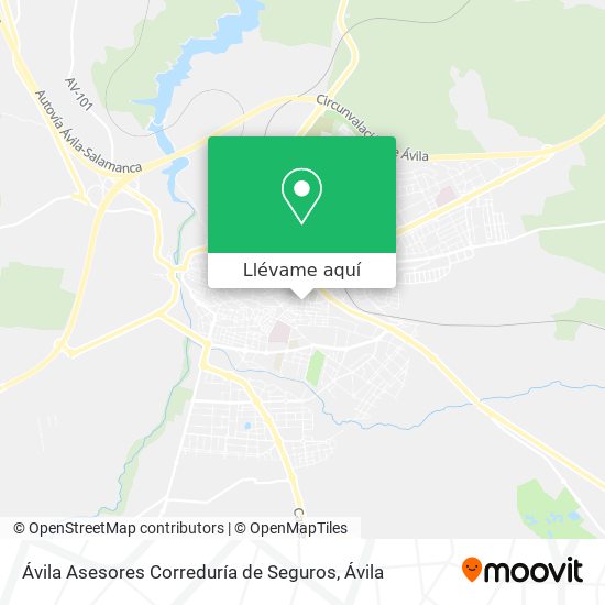 Mapa Ávila Asesores Correduría de Seguros