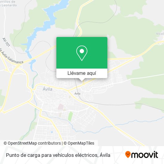 Mapa Punto de carga para vehículos eléctricos