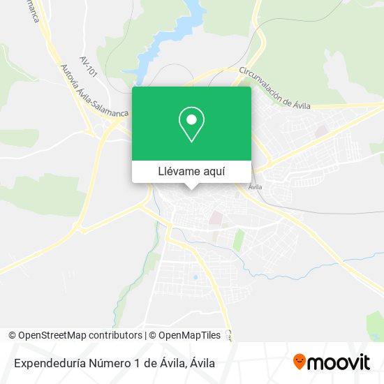 Mapa Expendeduría Número 1 de Ávila