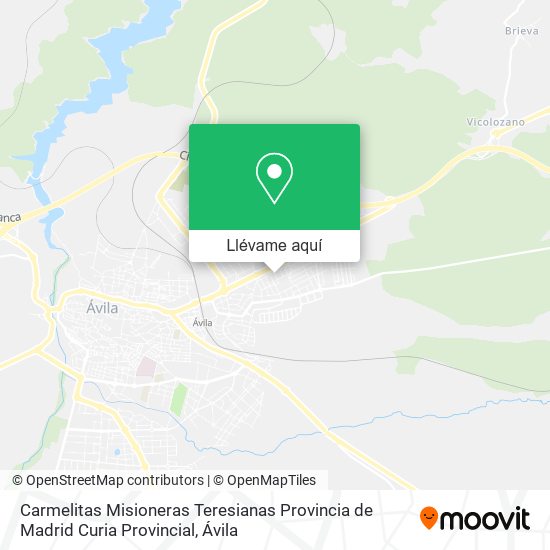 Mapa Carmelitas Misioneras Teresianas Provincia de Madrid Curia Provincial