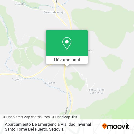 Mapa Aparcamiento De Emergencia Vialidad Invernal Santo Tomé Del Puerto
