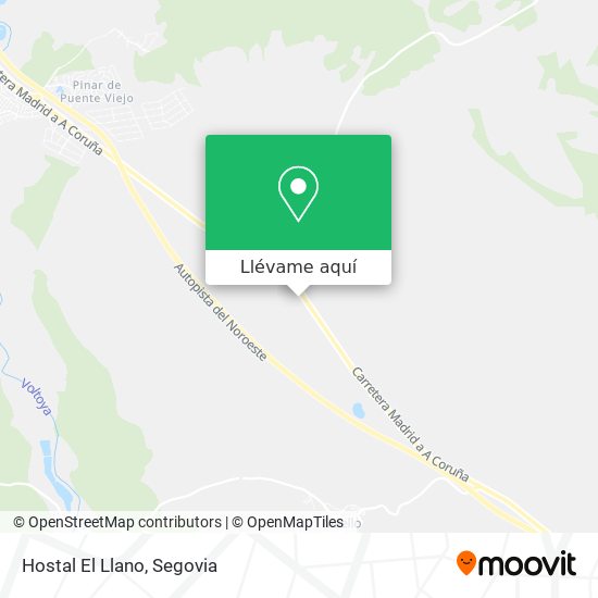 Mapa Hostal El Llano