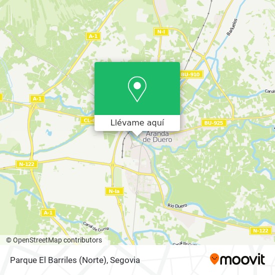 Mapa Parque El Barriles (Norte)