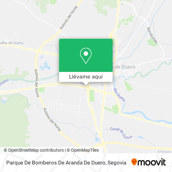 Mapa Parque De Bomberos De Aranda De Duero
