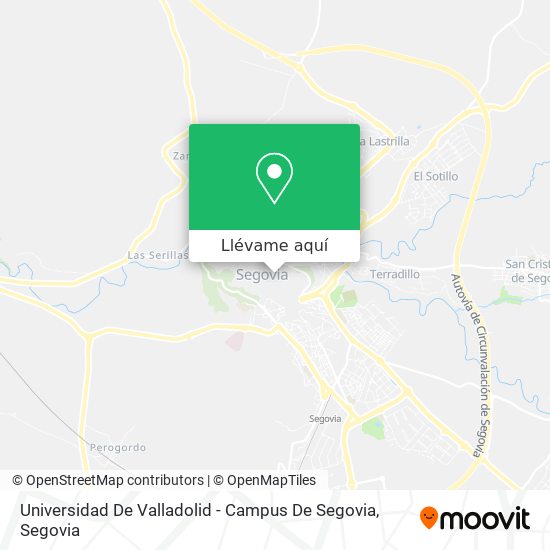 Mapa Universidad De Valladolid - Campus De Segovia