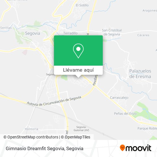 Mapa Gimnasio Dreamfit Segovia