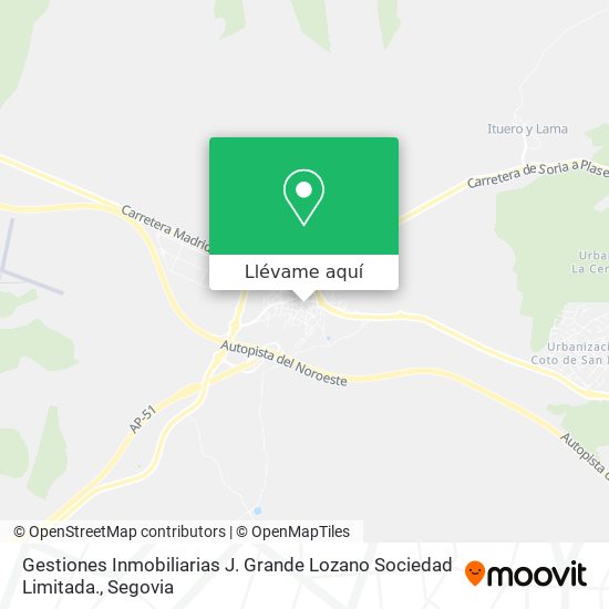 Mapa Gestiones Inmobiliarias J. Grande Lozano Sociedad Limitada.