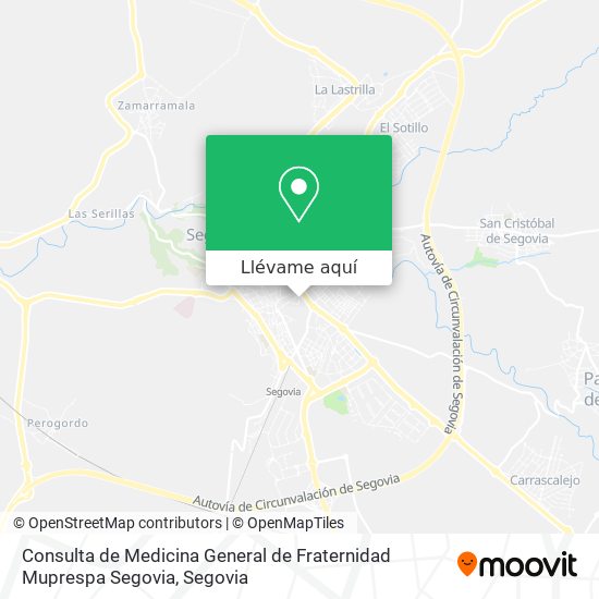 Mapa Consulta de Medicina General de Fraternidad Muprespa Segovia