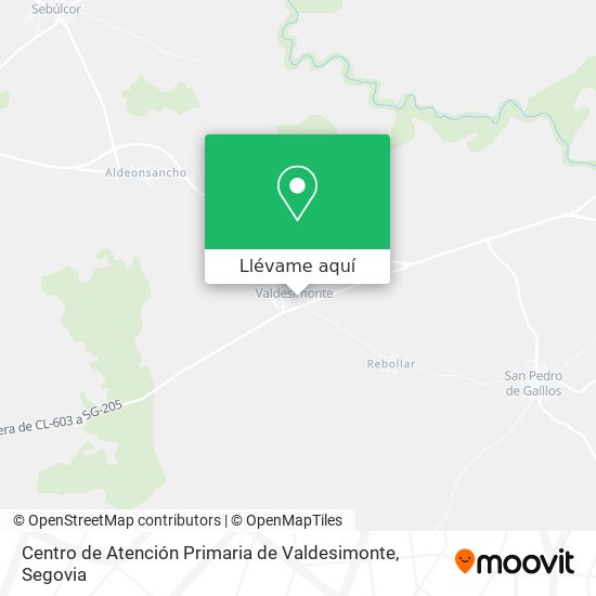 Mapa Centro de Atención Primaria de Valdesimonte