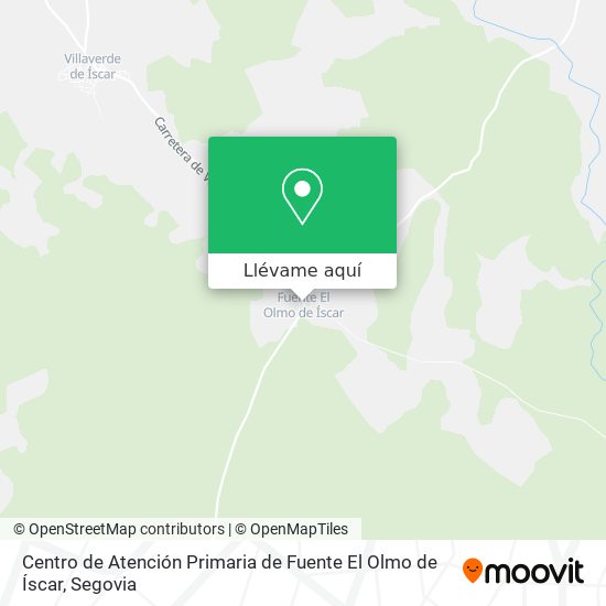 Mapa Centro de Atención Primaria de Fuente El Olmo de Íscar