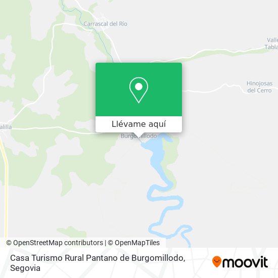 Mapa Casa Turismo Rural Pantano de Burgomillodo