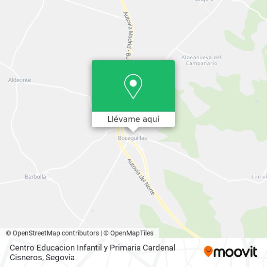 Mapa Centro Educacion Infantil y Primaria Cardenal Cisneros