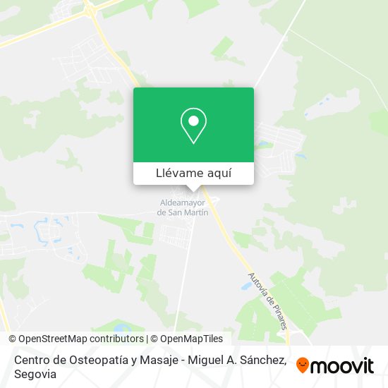 Mapa Centro de Osteopatía y Masaje - Miguel A. Sánchez