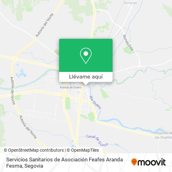 Mapa Servicios Sanitarios de Asociación Feafes Aranda Fesma