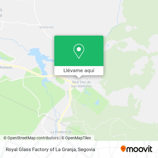 Mapa Royal Glass Factory of La Granja