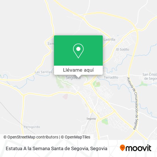 Mapa Estatua A la Semana Santa de Segovia
