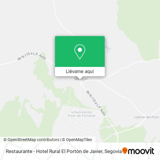 Mapa Restaurante - Hotel Rural El Portón de Javier