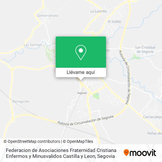 Mapa Federacion de Asociaciones Fraternidad Cristiana Enfermos y Minusvalidos Castilla y Leon