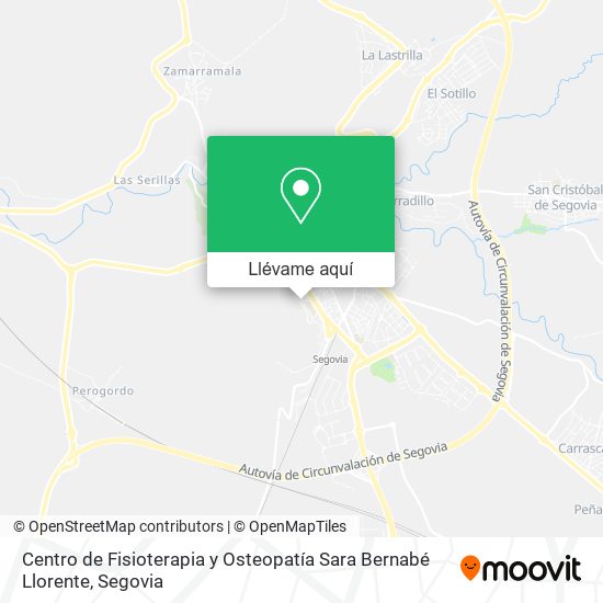 Mapa Centro de Fisioterapia y Osteopatía Sara Bernabé Llorente