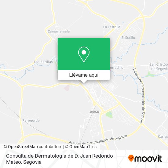 Mapa Consulta de Dermatologia de D. Juan Redondo Mateo