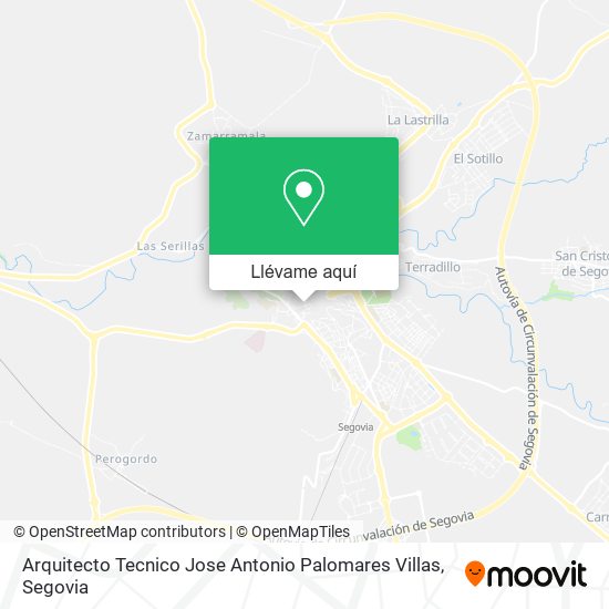 Mapa Arquitecto Tecnico Jose Antonio Palomares Villas