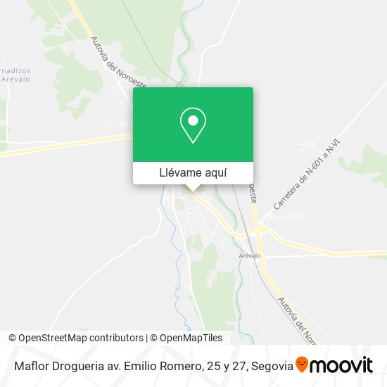 Mapa Maflor Drogueria av. Emilio Romero, 25 y 27