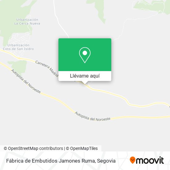 Mapa Fábrica de Embutidos Jamones Ruma