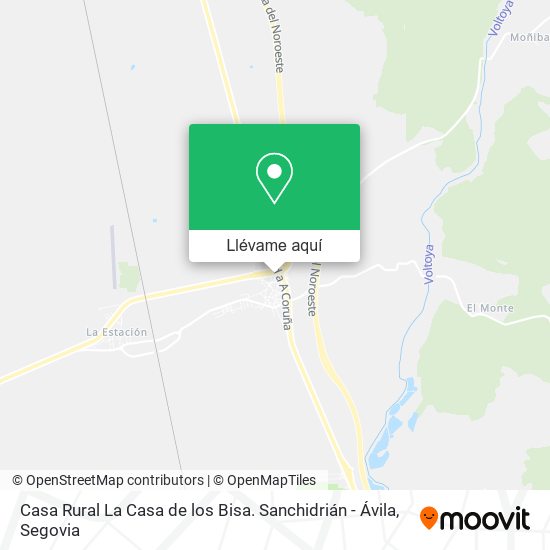 Mapa Casa Rural La Casa de los Bisa. Sanchidrián - Ávila