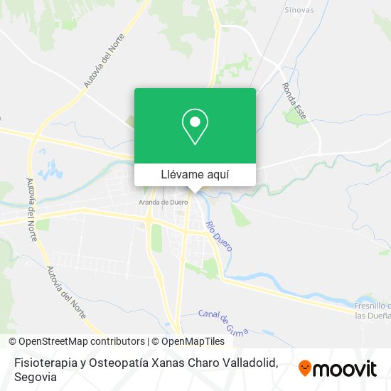 Mapa Fisioterapia y Osteopatía Xanas Charo Valladolid