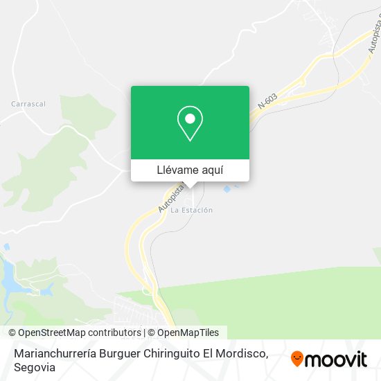 Mapa Marianchurrería Burguer Chiringuito El Mordisco
