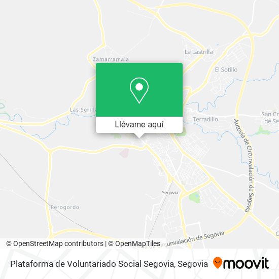 Mapa Plataforma de Voluntariado Social Segovia