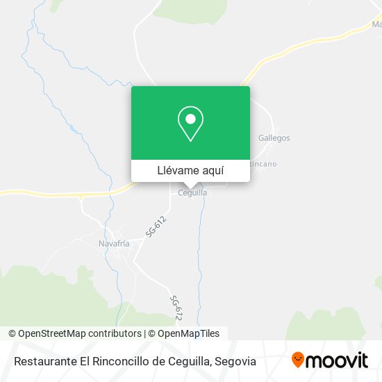 Mapa Restaurante El Rinconcillo de Ceguilla