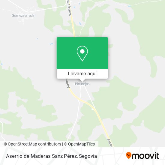 Mapa Aserrio de Maderas Sanz Pérez