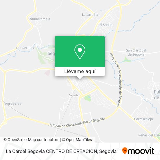 Mapa La Cárcel Segovia CENTRO DE CREACIÓN