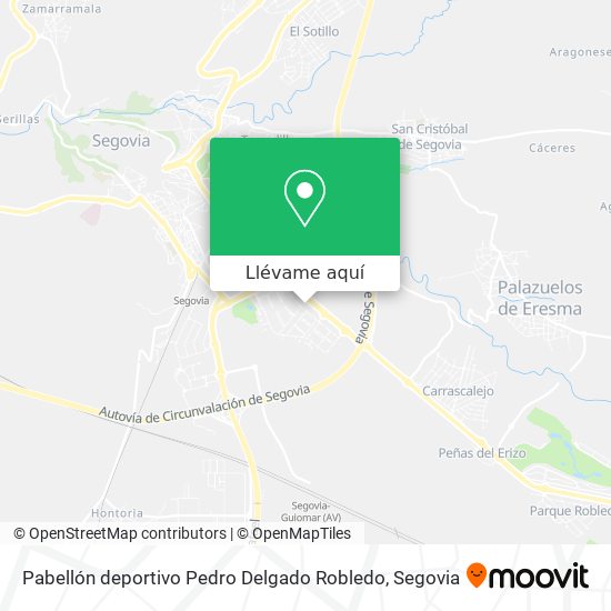 Mapa Pabellón deportivo Pedro Delgado Robledo